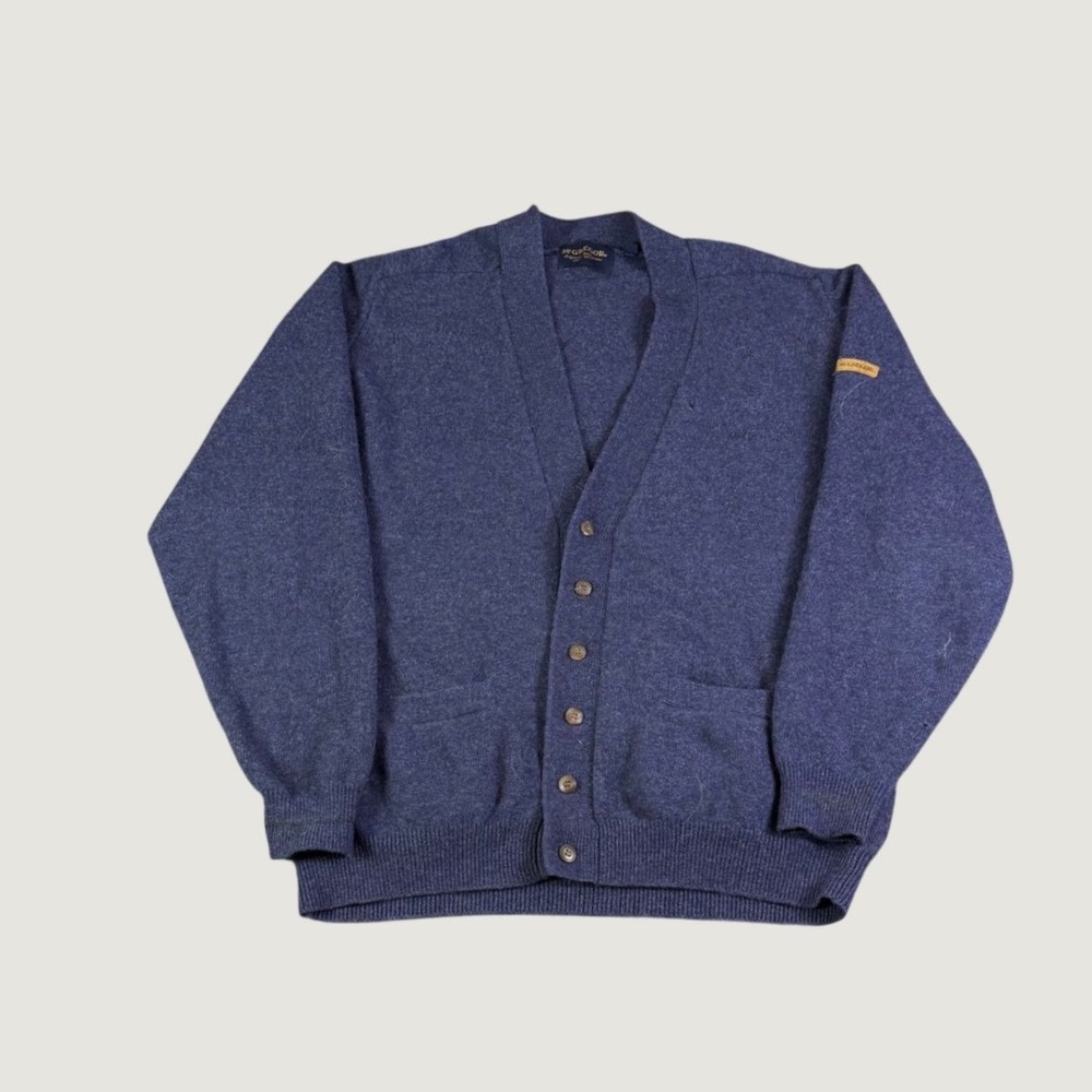 McGregor Original Sportswear Mens Large Blue Button Cardigan Sweater Pockets